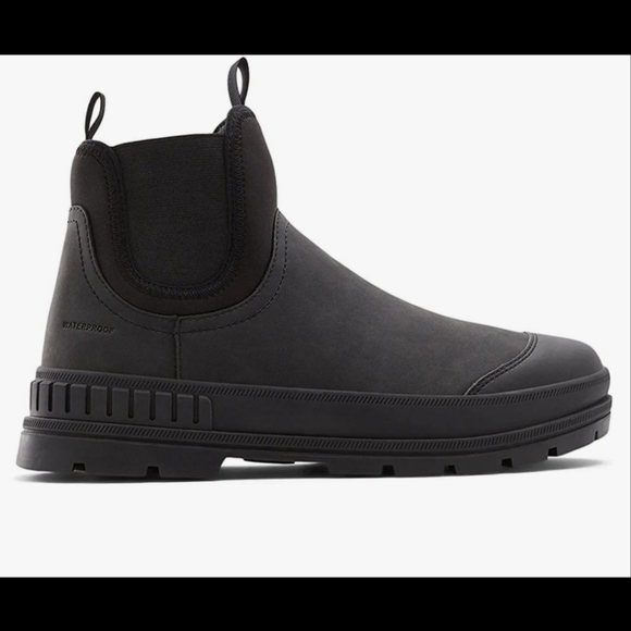 NWT Aldo Black Lousios Chelsea Rubber Boots Size 11 - Picture 2 of 12
